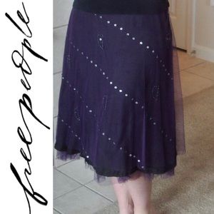 Balletcore Vintage Free People Sequin Tulle Skirt